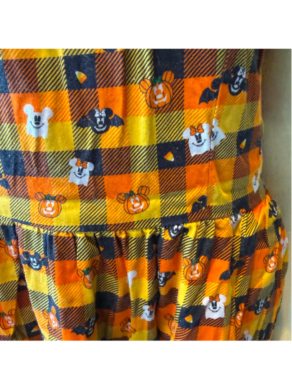 Stitch Shoppe Halloween Mickey Mouse Plaid Midi Dress Size 1XL - Picture 4 of 13